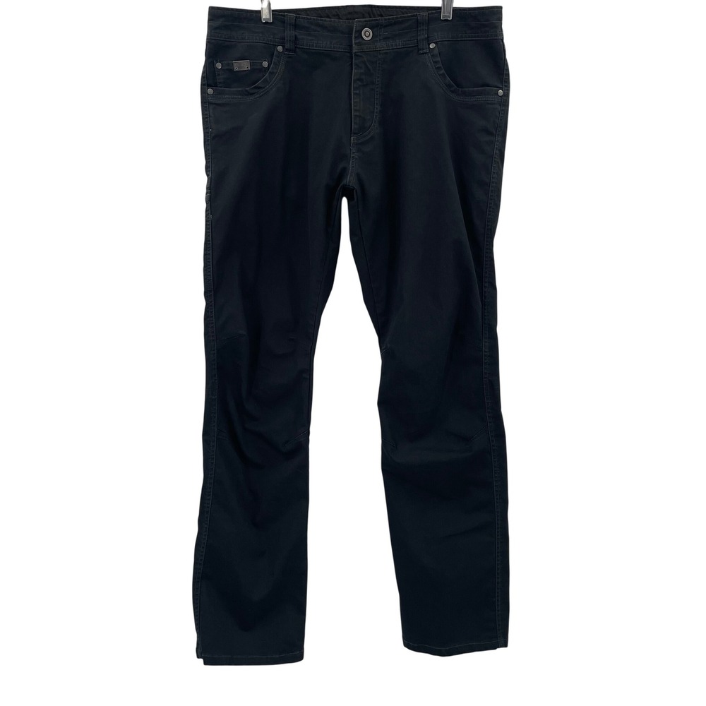 Kuhl Mens Defyr Hiking Pants Actual Sz. 36/33.5 Black GUC Vintage Patina Dye